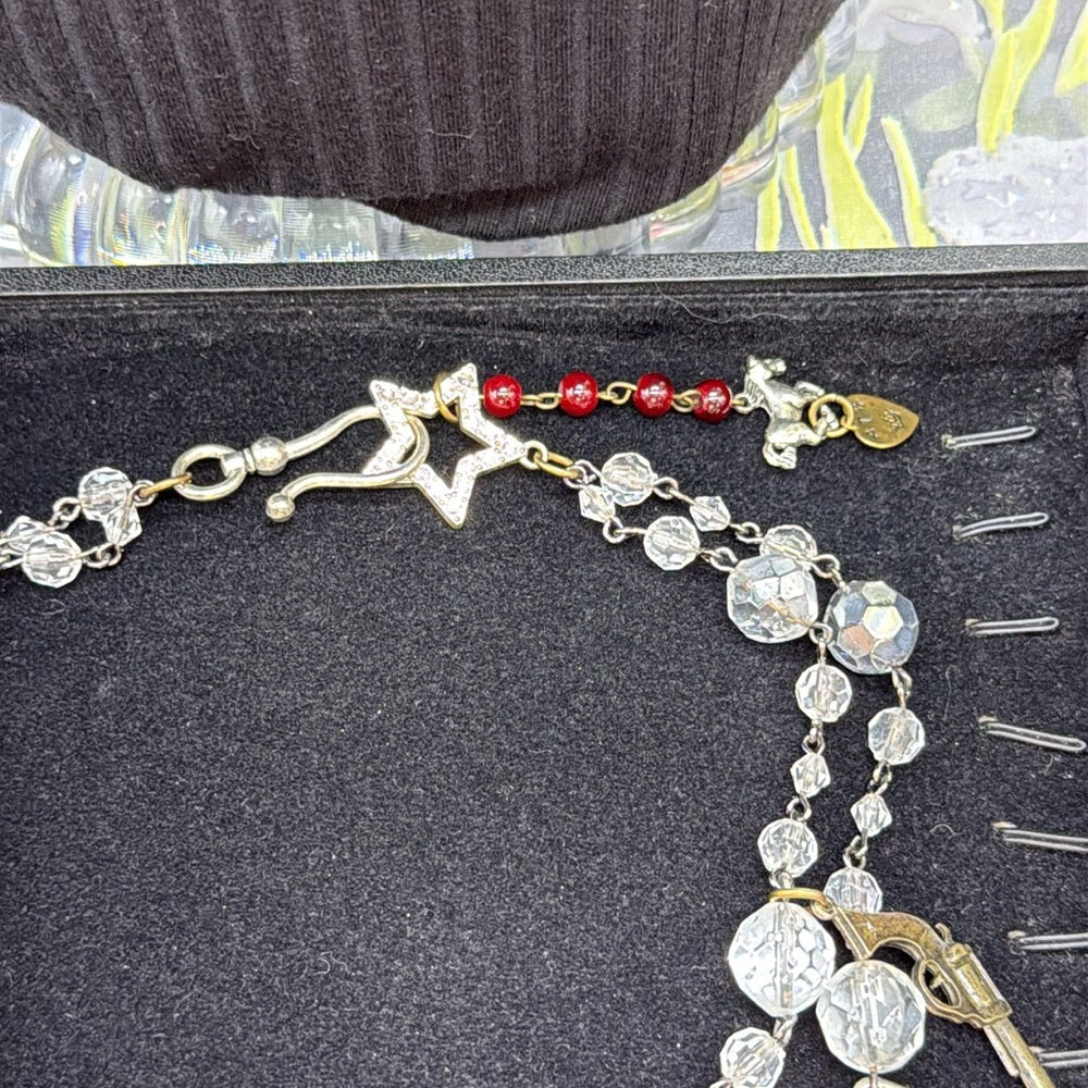 Adorned Crown Jewelry assemblage Daisy Duke Born Country two strand necklace
