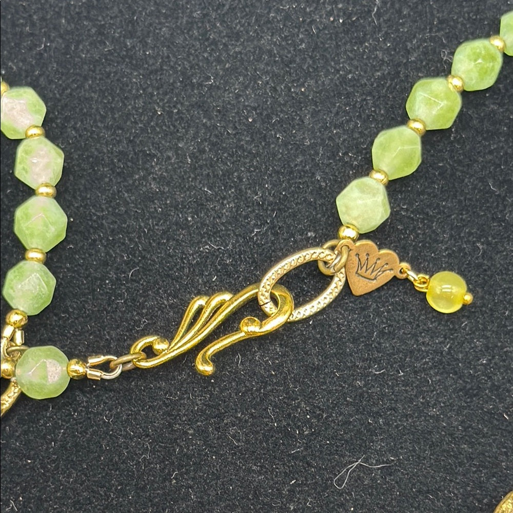 Adorned Crown Jewelry assemblage spring rabbit garden cluster necklace