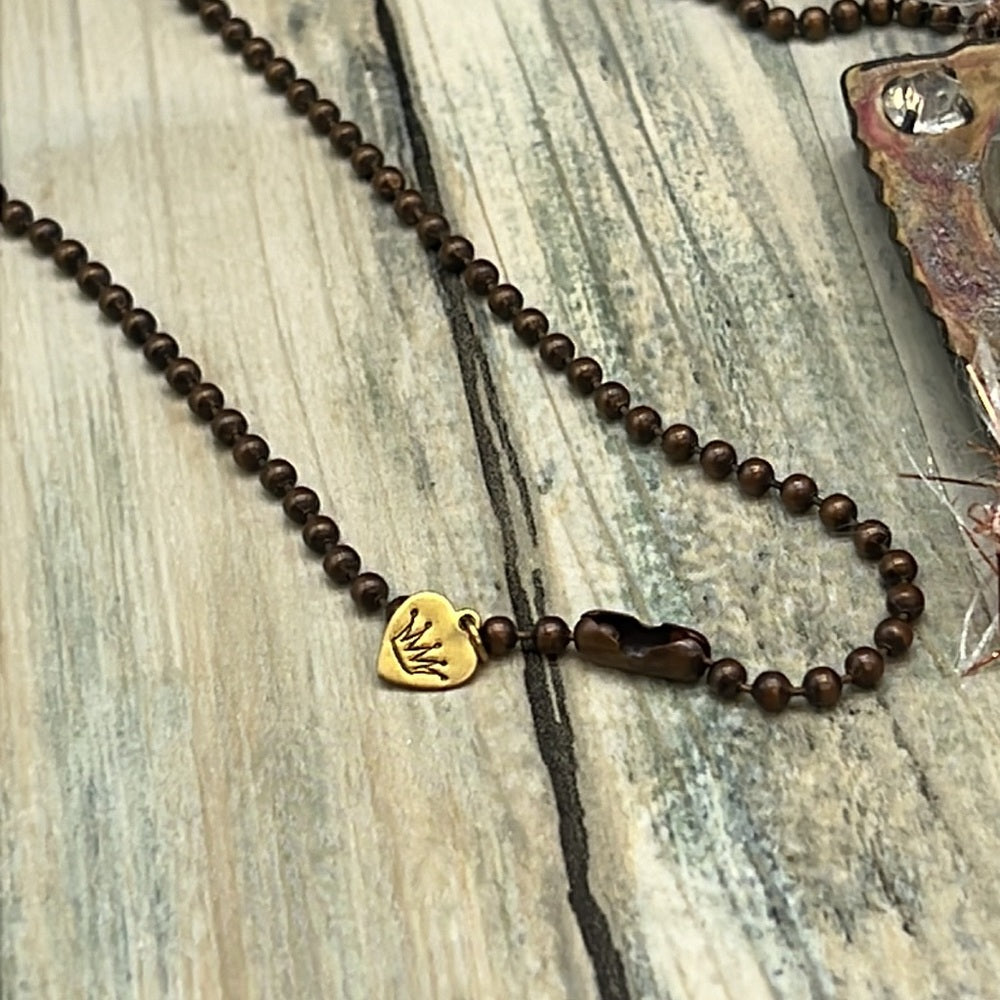 Adorned Crown Mary Jesus Joseph holy family rhinestone cross necklace
