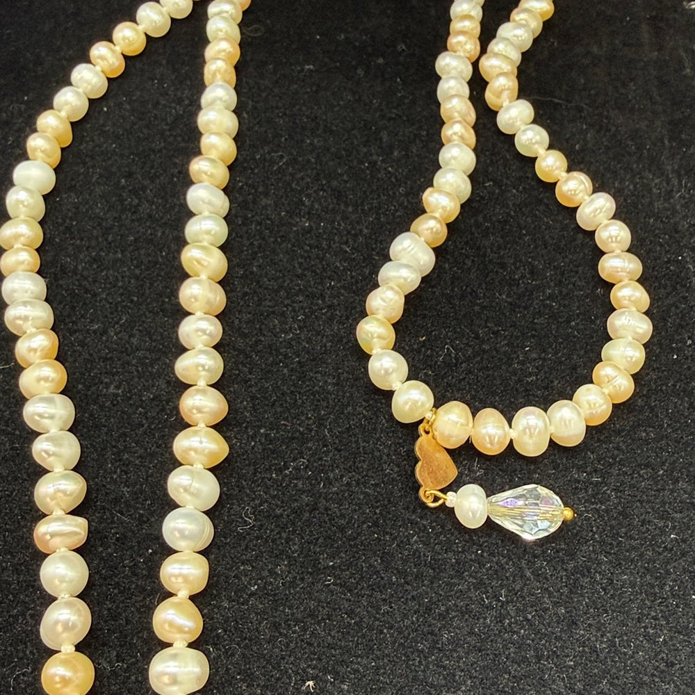 Adorned Crown Jewelry assemblage pearl intaglio cameo scrimshaw necklace