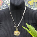 Adorned Crown Jewelry assemblage stamped asymmetrical chain voila necklace
