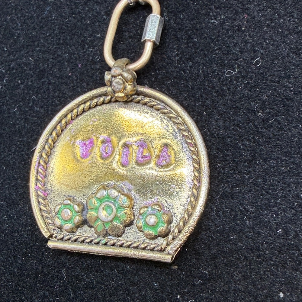 Adorned Crown Jewelry assemblage stamped asymmetrical chain voila necklace