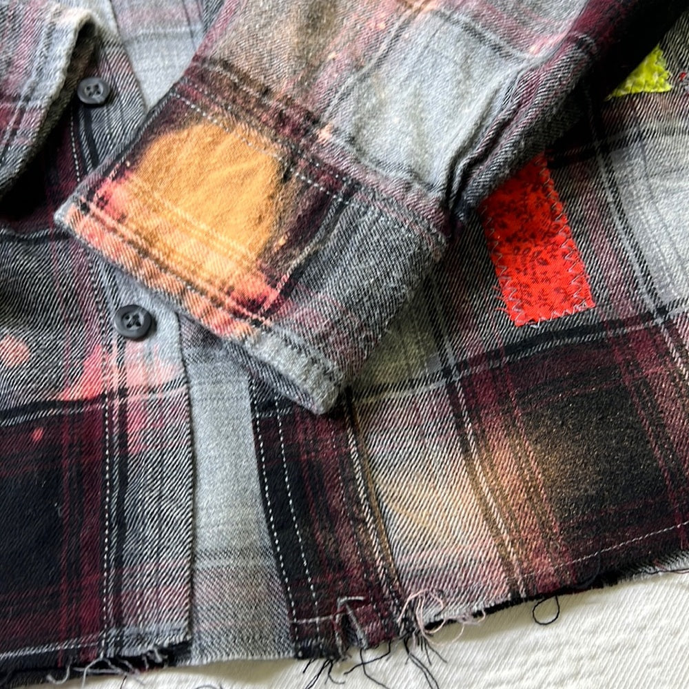 Adorned Crown Textile altered custom flannel the soul felt it’s worth shirt