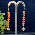 Adorned Crown Jewelry vibrant heart bead blue crystal earrings