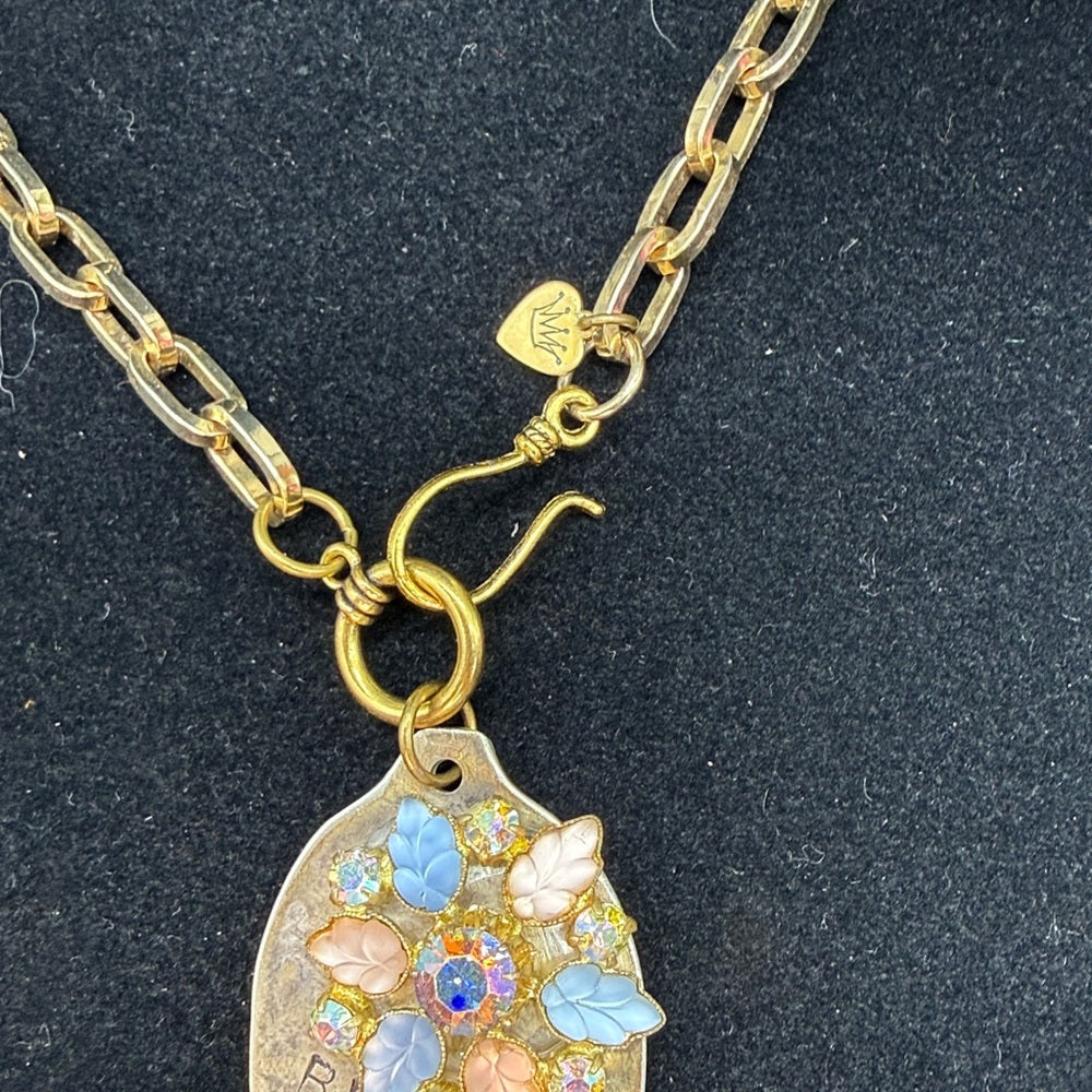 Adorned Crown Jewelry assemblage blessed spoon pendant necklace