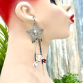 Adorned Crown Jewelry july 4th independence Star spangled earrings
