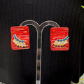Adorned Crown Jewelry july 4th red white blue enamel rhinestone post earrings